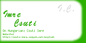 imre csuti business card